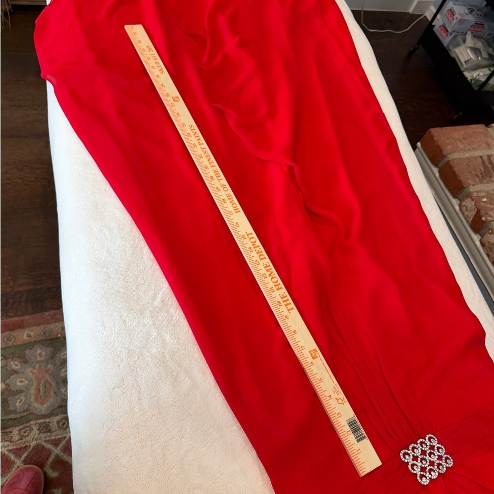 Aspeed Red Gown with crystal Embellishment - Picture 8 of 8